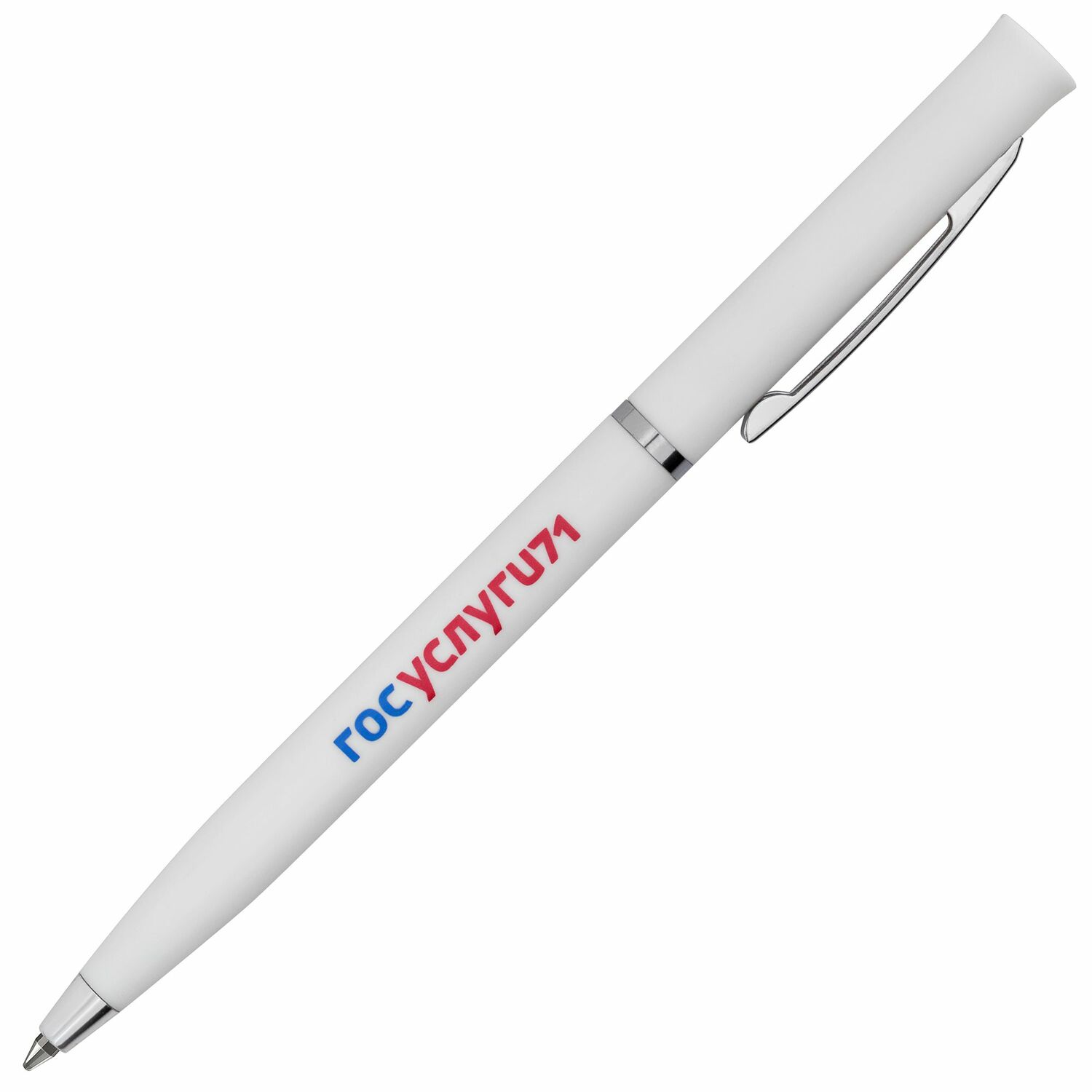 Металлическая ручка с печатью в 2 цвета<br>